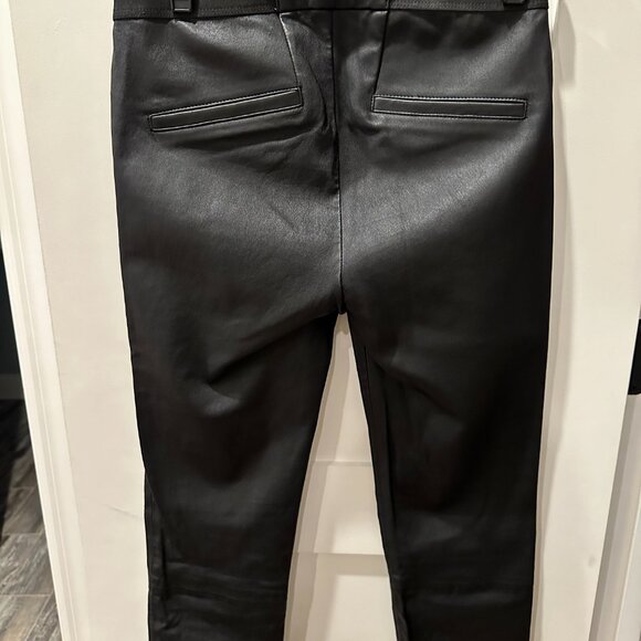Helmut Lang Leather Leggings, Size 4 - Picture 3 of 4